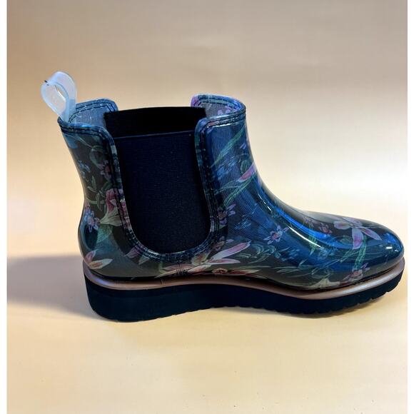 Cougar Kensington Too Chelsea Rain Boot Black Lily Floral Women's Size 6 US - Picture 6 of 7